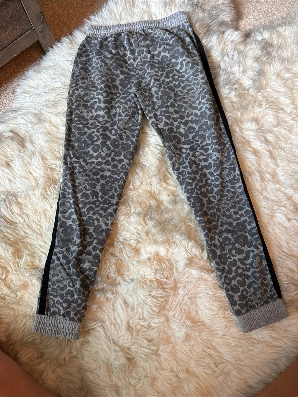 enough about me... Gray Leopard Print Joggers with Black Side Stripe - Picture 4 of 4